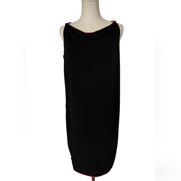 Anne Klein Reversible Black/Hot Pink Dress - Picture 1 of 7